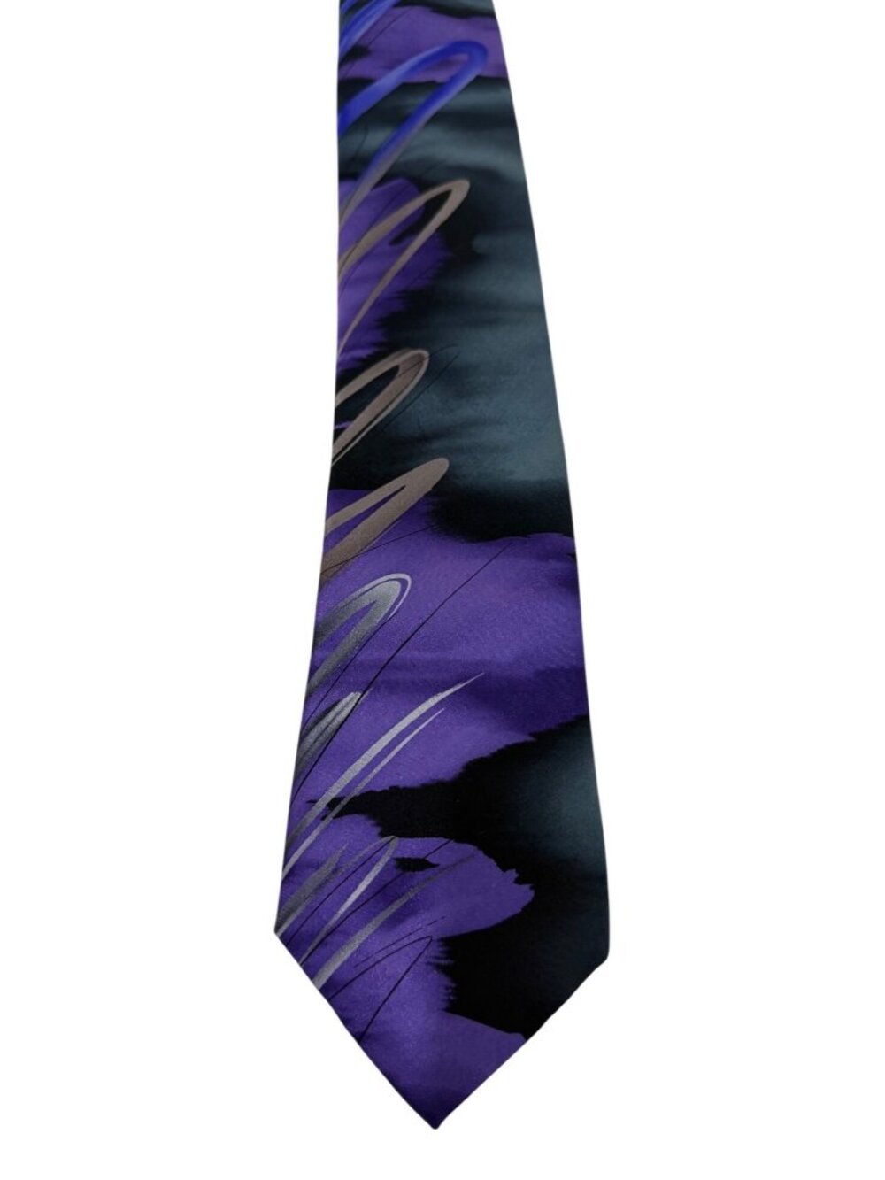 Garcia Purple Black Abstract Mens Silk Tie Happy Birthday Collection 62
